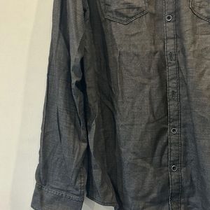 Dark Grey Denim Like Shirt Size l