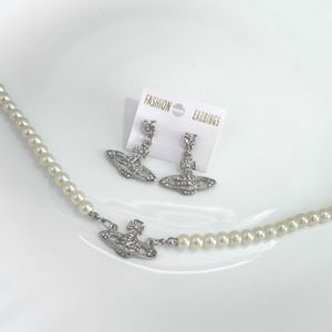 Vivienne Westwood Silver Pearl Necklace Set