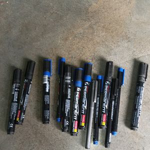 13 Black Blue Mix Permanent Marker