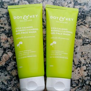 Dot & Key CICA Face Wash for Acne Prone Skin, 2% Salicylic Acid Face Wash with Green Tea | For Oily & Sensitive Skin | Sulphate Free Face Wash for Men & Women |