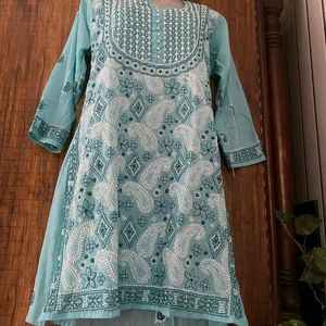 Sky Blue Chikankari Kurta