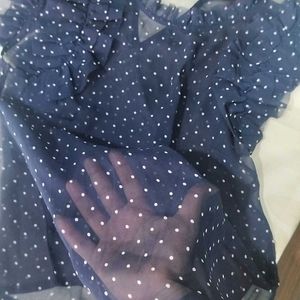 Navy Blue Polka Dot T Shirt