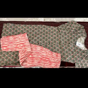 Flower Printed Cotton Kurti And Pant