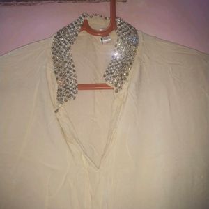 Heavy Stone N Pearl Work Kurta