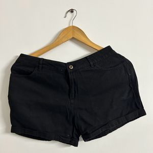 Black Color Shorts For Women In Size M