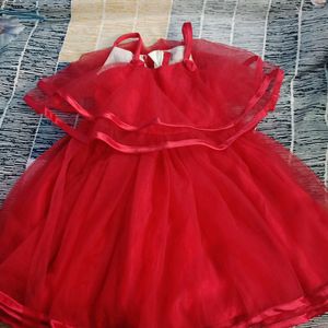 Red Firstcy Dress For Birthday Dres