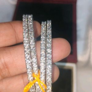 AD Silver Bangles