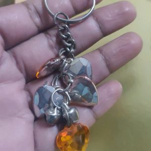 Keychain Diamond Heart Shaped