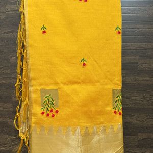 A Yellow Dirty Fellow Saree