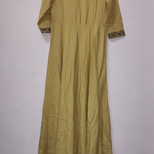 Cream Rounded Long Kurti