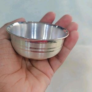 Pure Silver Katori Weight Is 19.5 Gram +Spoon