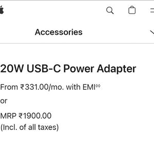 APPLE ORIGINAL 20W CHARGER AT CHEAPEST PRICE