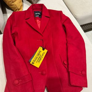 Red Blazer Women Unused With Tag