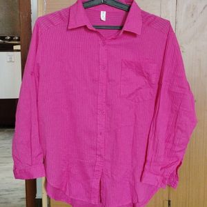 Rose Pink Ladies Shirt, Perfect For Summer