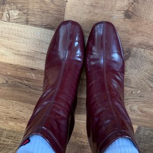 Maroon Heel Boots.