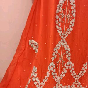 Rust Anarkali Suit