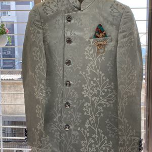 Pastel Light Green Indo-western Men’s Wear