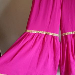 Magenta Colour Sharara Suit 4to6 age