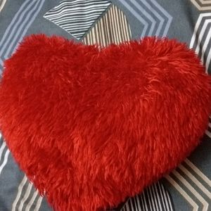 Heart Shape Red Colour Pillow