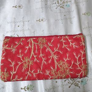 Silk Jewellery Zipper Pouch