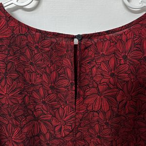 Puff Sleeved Burgundy top