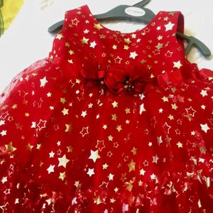 3-6 Month Beautiful Red Colour Dress