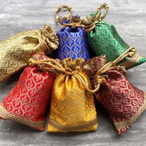 Beautiful Leaves Printed Potli Bags