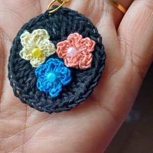 Black Base Flowers Earrings