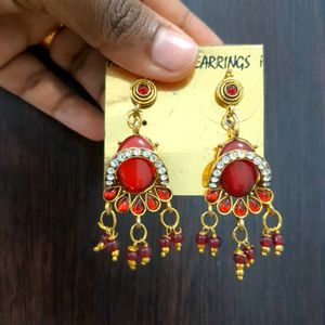 Red Stone Jewellery Set