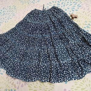 Beautiful Blue Printed Ruffled Skirt 💙- New