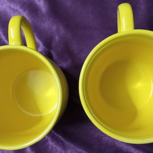 Ceramic Mugs 2 Lemony Yellow.