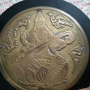 Brass Goddess Saraswathi With Stand