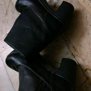 Black Leather Boots (Women's)