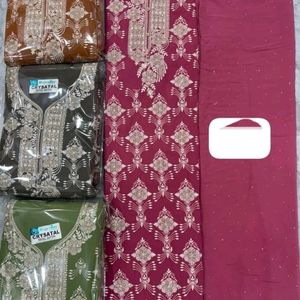 Fancy Rayon Cotton Pakistani Dress Material