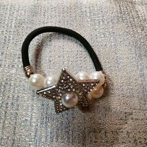 Black Rubber Band With Embellishments