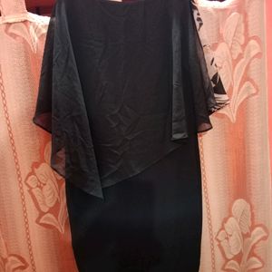 Cape Black Dress