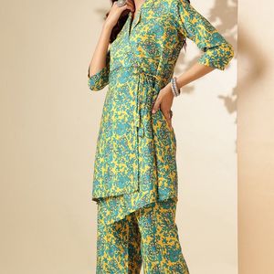 Green-yellow Co-ord Set For Beautiful Wearing