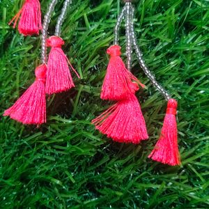 Bead And Tassel Earrings