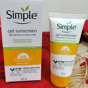 Simple Skin Gel Sunscreen💧