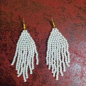 Pearls Tassel Earrings