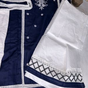 Pure Cotton Karachi Embroidery Work Suit