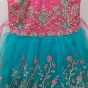 Girls Pink And Blue Dress