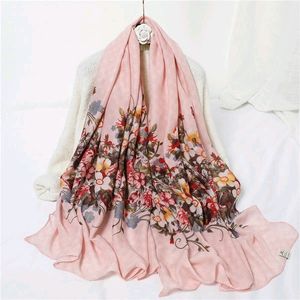 Shuffle Flower Pink Scarf Imported Soft