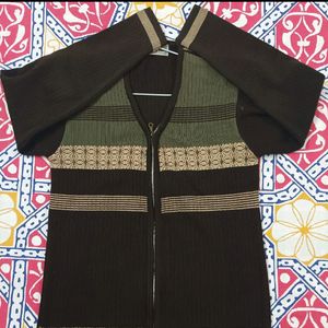 EARTHY MINIMALISTIC ZIP UP CARDIGAN