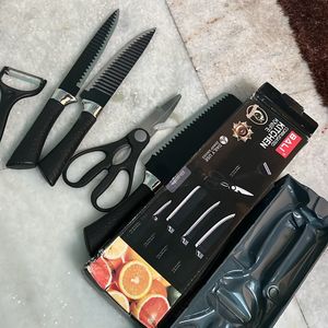 Pack Of 5 Knife Kitchen Scissors Peeler