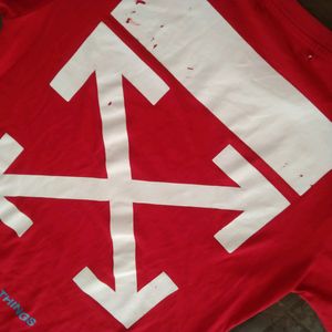 Off White Tee Red