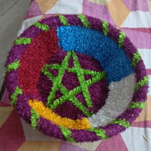 Handwoven Decorated Basket