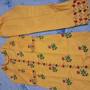 Yellow Kurta Pant Set