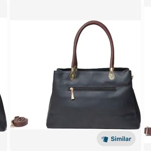 New Synthetic Leather Charcol Bag