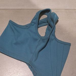 BLUE CORSET TOP